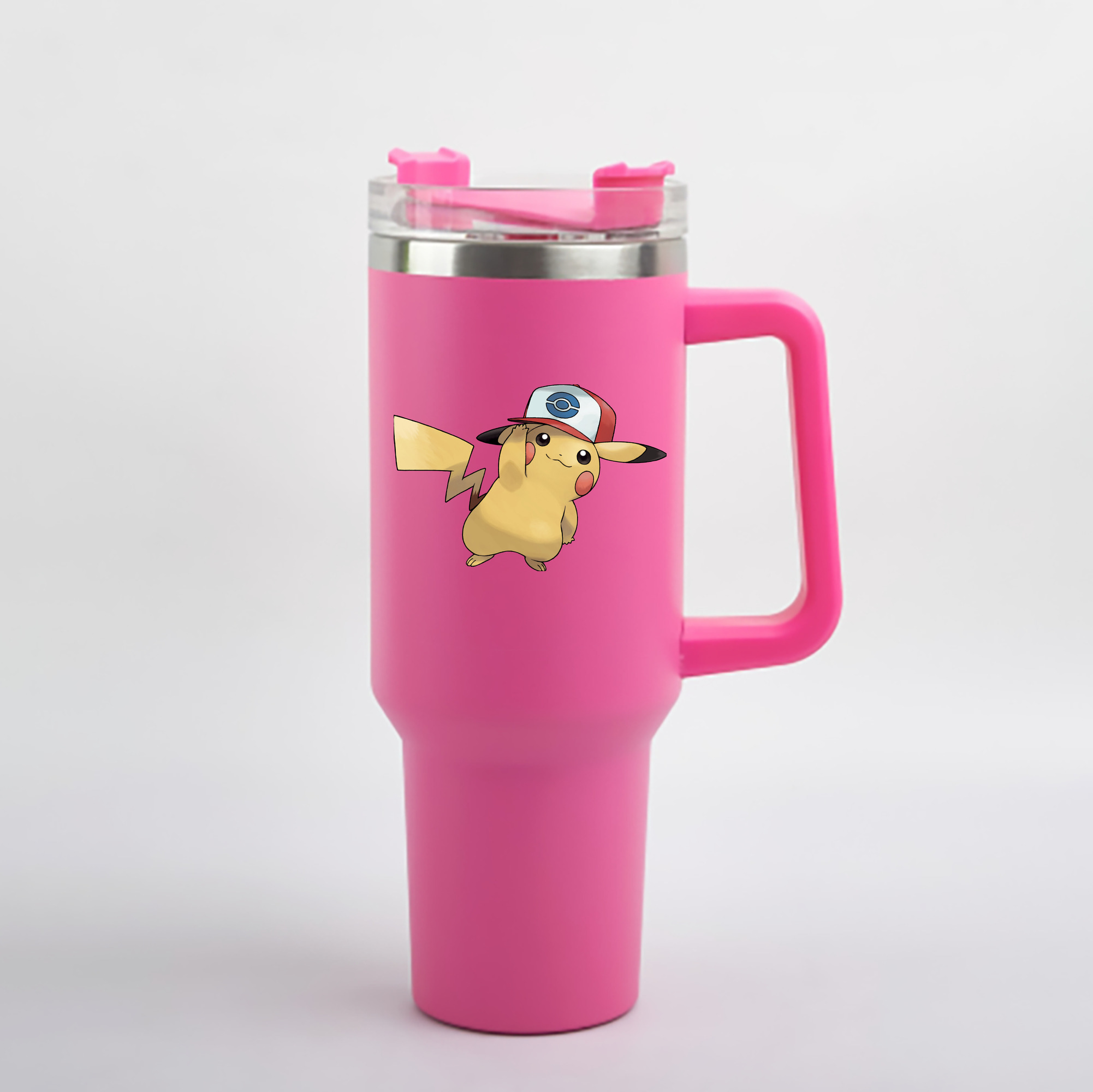 （画像用） ポケットモンスター Pokémon 1200mL車用タンブラー - クリスタルステッカー（プラスチックストロー付き）